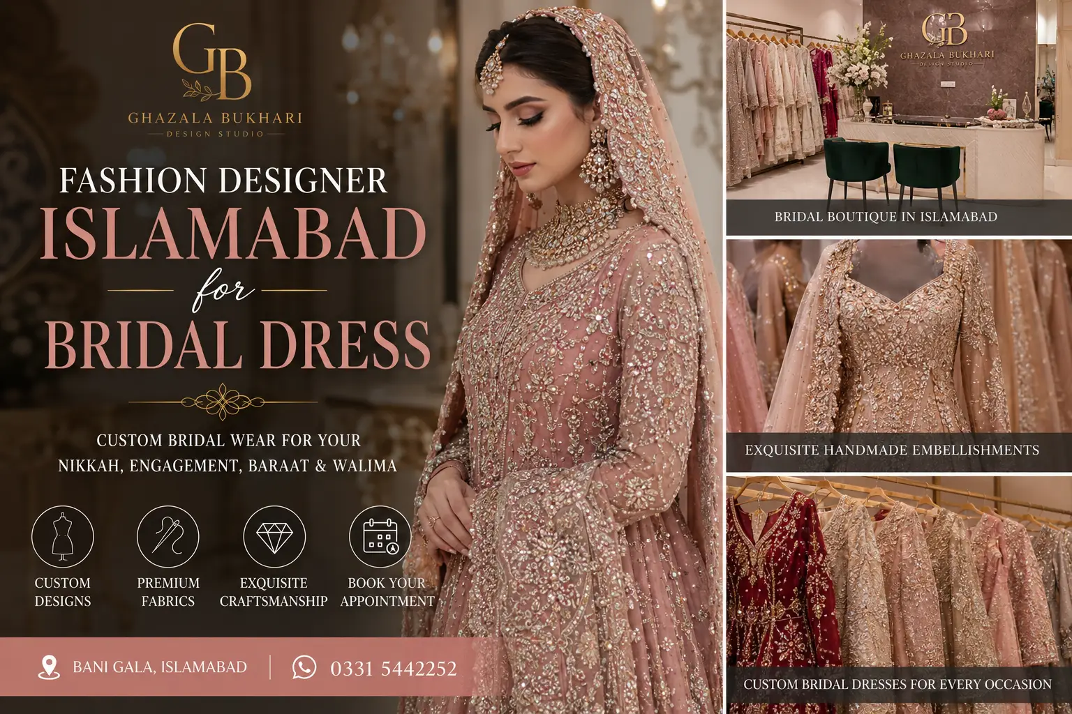 Fashion Designer Islamabad for Bridal Dress