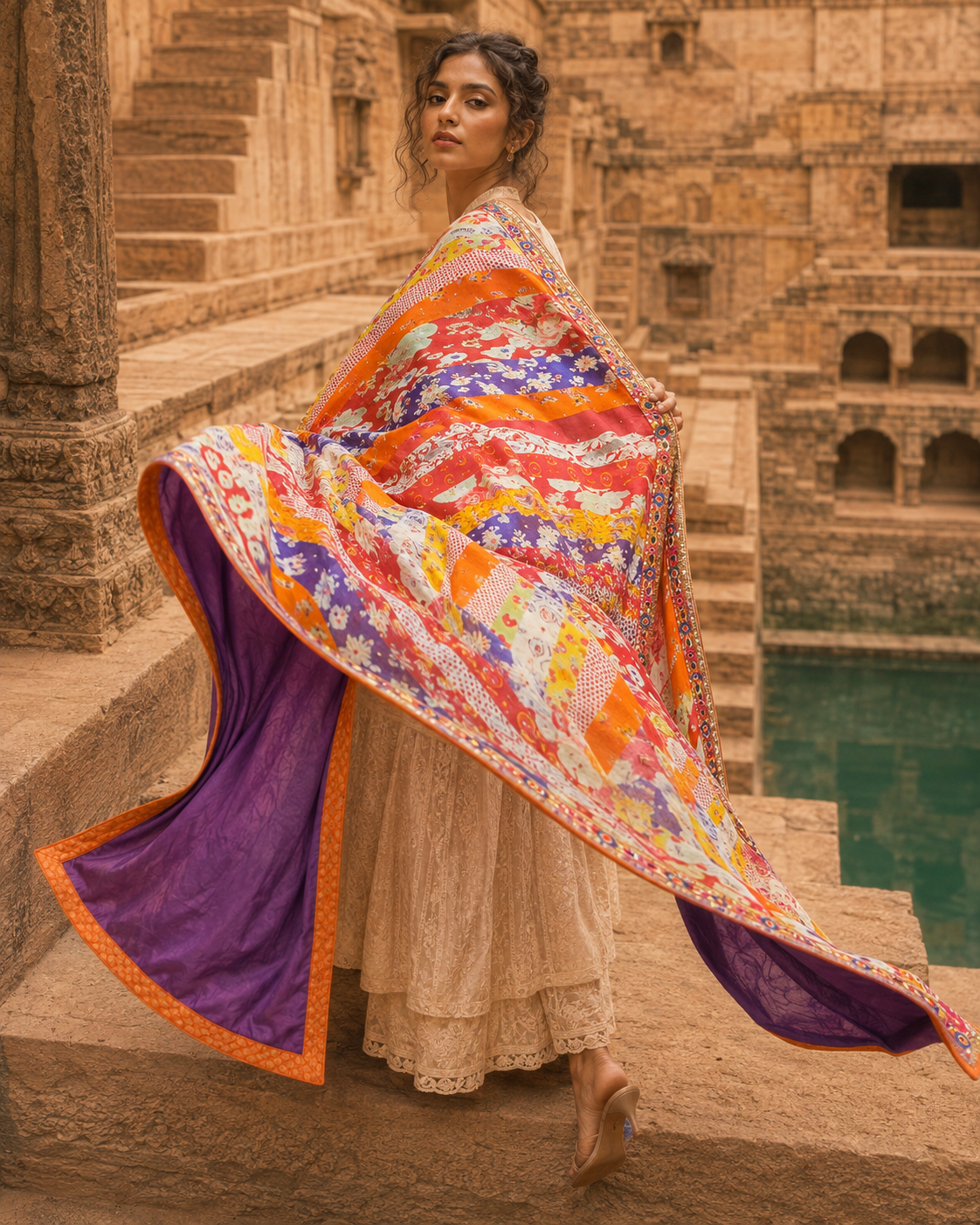 Signature shawl by Ghazala Bukhari